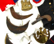 Lot militaria en carton dont 3 gourdes e