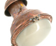 Lampe d'atelier en cuivre, avec globe en