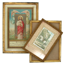 Deux souvenirs de communion dont un daté