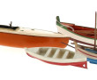 Lot comprenant un CANOT HORNBY Alcyon mé