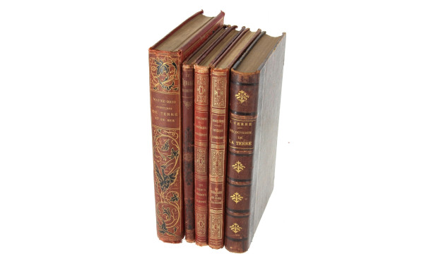 Lot de 5 livres anciens : Jules Verne "L