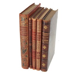 Lot de 5 livres anciens : Jules Verne "L