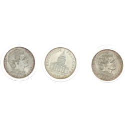 3 p. de 100 fr argent (Manthéon et 2 x 