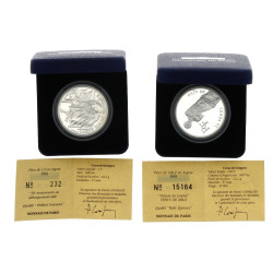 2 Coffrets Monnaie de Paris: 100 fr arge