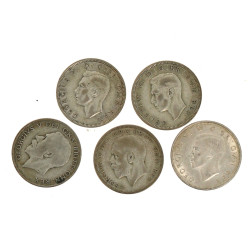 Angleterre - Lot de 5 pièces en argent 5