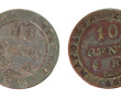 Napoleon 1er - 2 p. 10 cent 1808 BB et 