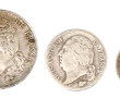 LOUIS XVIII - 3 monnaies argent: 1 fr 18