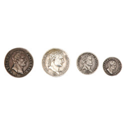 NAPOLEON 1er - bel ensemble de 4 monnaie