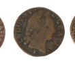 3 sols LOUIS XV en cuivre: enfant 1719 S