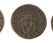 3 sols LOUIS XV en cuivre: enfant 1719 S