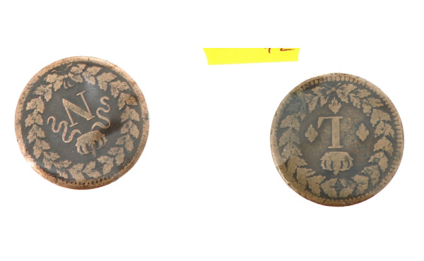 NAPOLEON Ier - LOUIS XVIII - 2 monnaies 