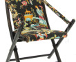 Chaise d'enfant pliante en bois noirci e