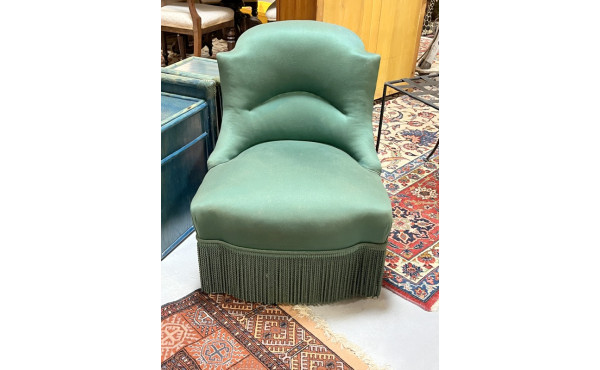 Fauteuil crapaud Napoléon III recouvert 