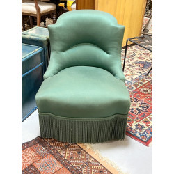 Fauteuil crapaud Napoléon III recouvert 