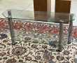 Console basse moderne à deux plateaux en