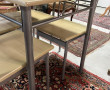 Table et 4 chaises de cuisine, métal laq