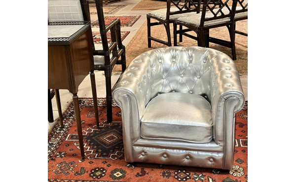 Fauteuil club enfant style chesterfield 