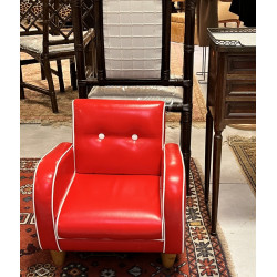 Petit fauteuil club enfant skaï couleur 