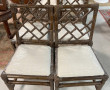Paire de fauteuils en rotin et 4 chaises