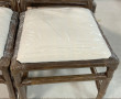 Paire de fauteuils en rotin et 4 chaises