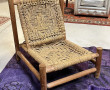 Fauteuil style brousse en bois et vanner