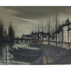 Michel GERARD (1939) "Paysage d'hiver au