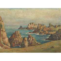 Roger DEVERIN (1884-1973) "Côte rocheuse