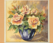 MISSLEN (Xxème) "Bouquet de roses", aqua