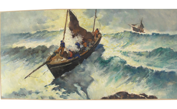 Jean DARIGNAN (Xxème) "Bateaux de pêche 