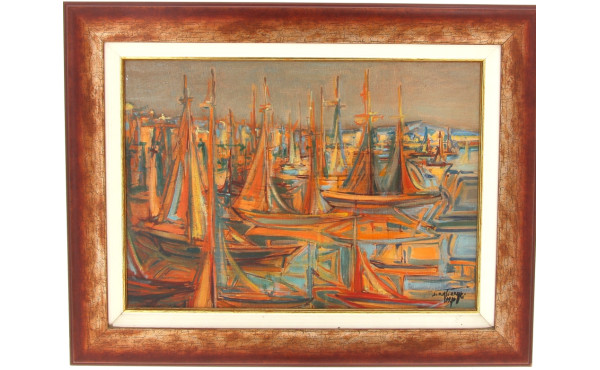 Jacques CORTELLARI (1942-2002) "Le port 
