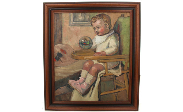 Ecole Française Xxème "Enfant au jouet",