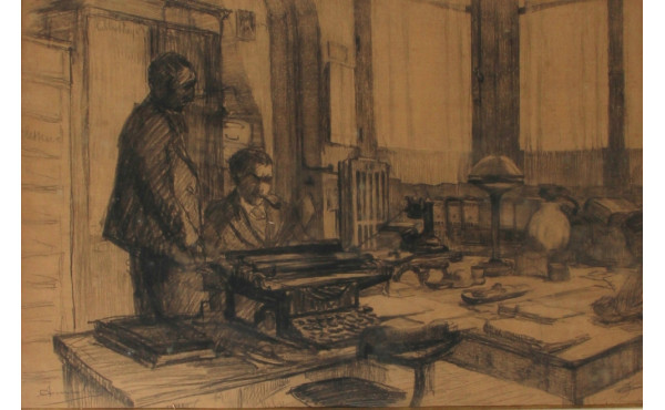 Amédée MUSELIER (1877-1949) "Dans la sal