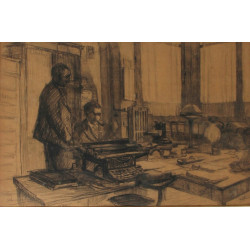 Amédée MUSELIER (1877-1949) "Dans la sal