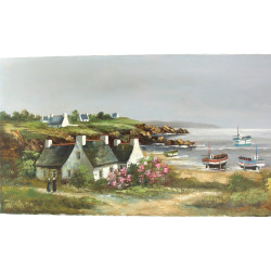 LEROUX (Xxème) "Bord de mer en Finistère