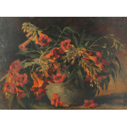 F. CADORET (Xxème) "Bouquet de fleurs", 