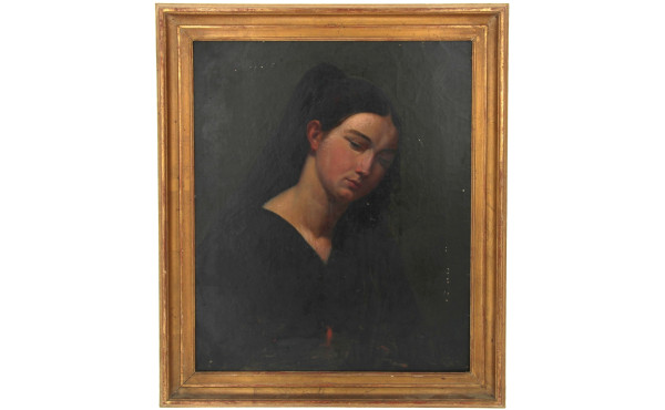 Ecole Française XIXème "Portrait de jeun