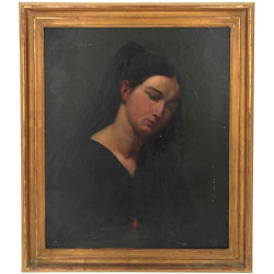 Ecole Française XIXème "Portrait de jeun