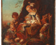 Ecole Française XIXème "Enfants galants 