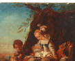 Ecole Française XIXème "Enfants galants 
