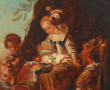 Ecole Française XIXème "Enfants galants 