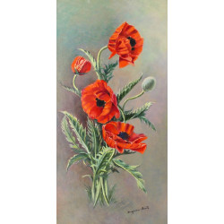 DUQUESNE-BONTE (Xxème) "Pavots", huile s