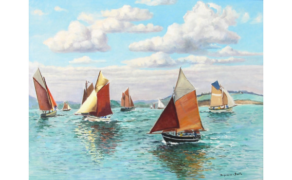 DUQUESNE-BONTE (Xxème) "Marine, voiles e