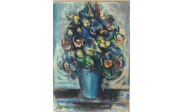 Mario SIGNORI (1929) "Bouquet de fleurs"