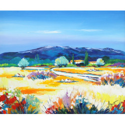 Ecole Xxème "Paysage de Provence", huile