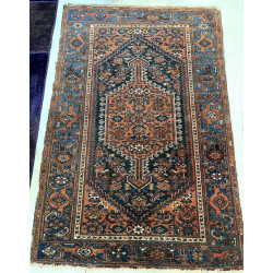 Tapis ancien en laine points noués, 193 