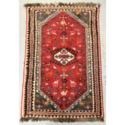 Tapis GACHGAI en laine points noués à do