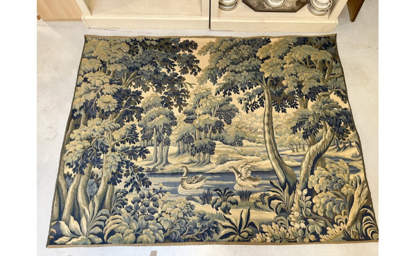 Grande tenture dite "Verdure" en laine à
