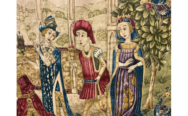 Petite tenture à décor d'une Vierge à l'