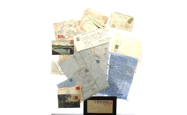 Lot de timbres sur lettres Ile et Vilain