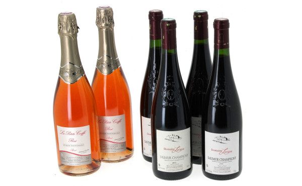 Lot de 6 bouteilles: - 4 B SAUMUR CHAMP